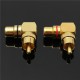 2pcs Brass Right Angle RCA Adapter Male to Female Plug Connector 2pcs Brass Right Angle RCA Adapter Male to Female Plug Connector