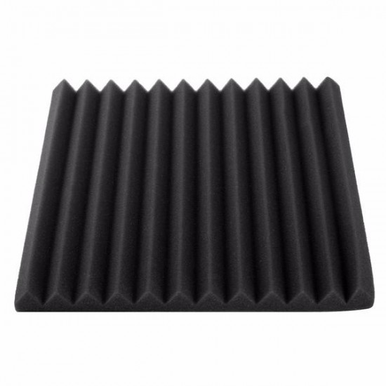 30x30x2.5cm Black Acoustic Soundproof Foam Sound Absorbing Waved Sponge