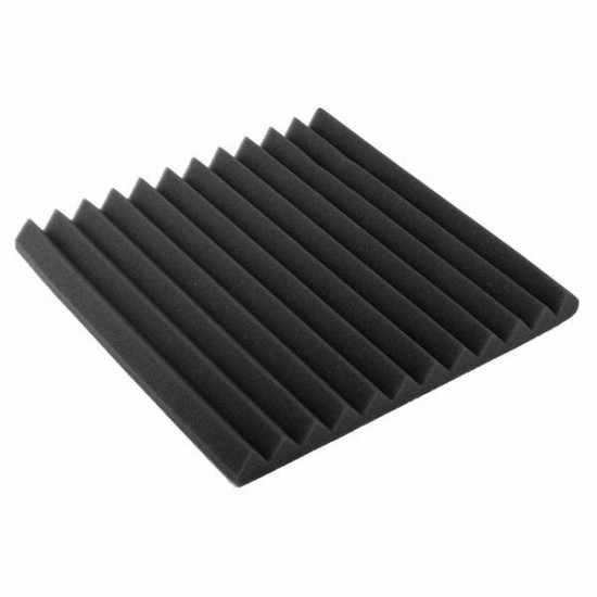 30x30x2.5cm Black Acoustic Soundproof Foam Sound Absorbing Waved Sponge