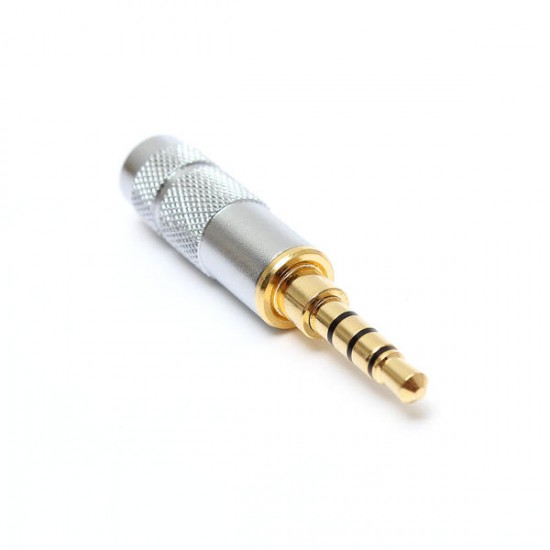 3.5mm 4 Pole Stereo Male Jack Plug Audio Solder Connector