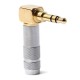 3.5mm Stereo 3 Pole Male Plug 90-Degree Audio Connector Solder Jack