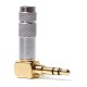 3.5mm Stereo 3 Pole Male Plug 90-Degree Audio Connector Solder Jack