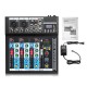 4 Channel USB Bluetooth Audio Mixer Portable Live Studio Mixing Console