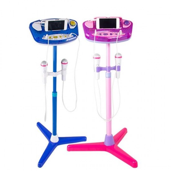 Adjustable Stand With 2 Microphones Karaoke Music Toys for Kids