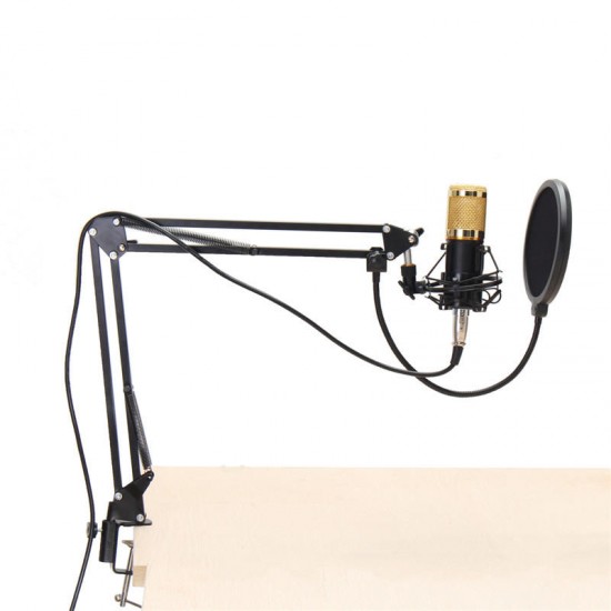 BM800 Condenser Microphone Dynamic System Kit Shock Mount Boom Stand Studio Pro