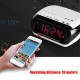 Bluetooth LED Wireless Speaker Mic LCD Alarm Clock TF FM Radio MP3 Music Player