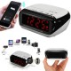 Bluetooth LED Wireless Speaker Mic LCD Alarm Clock TF FM Radio MP3 Music Player