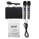 UHF Wireless Microphone System LCD Dual Microphone Handheld Stage DJ Kareoke UHF Wireless Microphone System LCD Dual Microphone Handheld Stage DJ Kareoke