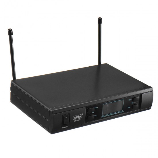 UHF Wireless Microphone System LCD Dual Microphone Handheld Stage DJ Kareoke UHF Wireless Microphone System LCD Dual Microphone Handheld Stage DJ Kareoke
