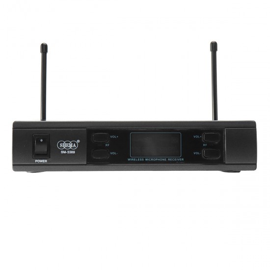 UHF Wireless Microphone System LCD Dual Microphone Handheld Stage DJ Kareoke UHF Wireless Microphone System LCD Dual Microphone Handheld Stage DJ Kareoke