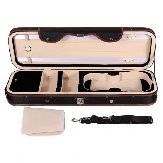 4/4 Violion Box Violin Case with Humidity table Straps locks Waterproof