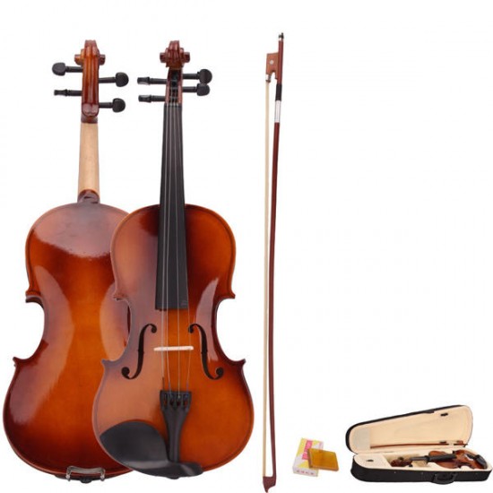 4/4 Acoustic Violin with Case Bow Rosin for Violin Beginner