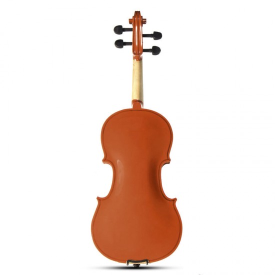 4/4 Full Size Basswood Natural Acoustic Violin Fiddle with Case Rosin Bow Multi-color