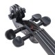 Black 4/4 Full Size Electric Violin Student Fiddle Case Bow Headphone Cable Set