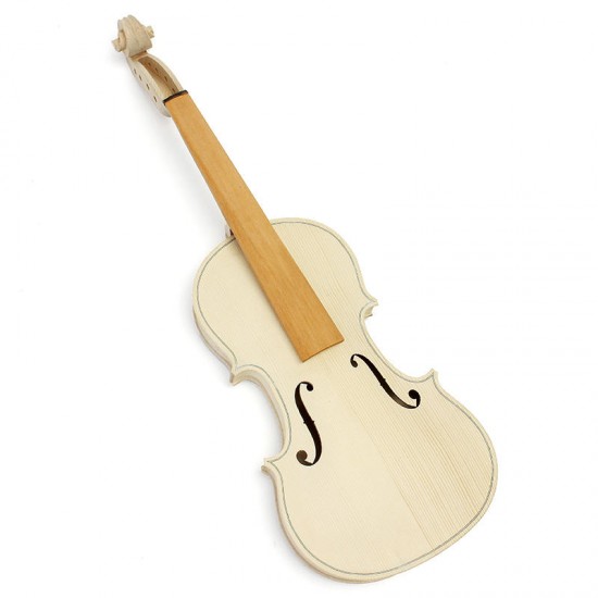 DIY Natural Solid Wood Violin Fiddle 4/4 Size Kit Spruce Top Maple Back Fiddle