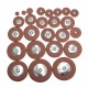 25Pcs/Set 8.5mm-46mm Professional Alto Saxophone Leather Pads Woodwind Accessory