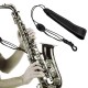 Zebra 1 Pcs Adjustable Saxophone Sax Leather Nylon Padded Neck Strap with Hook Clasp