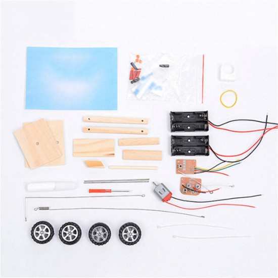 1 Set DIY Wireless RC Car Remote Control Model Kit Funny Educational Kids Toy Without Battery