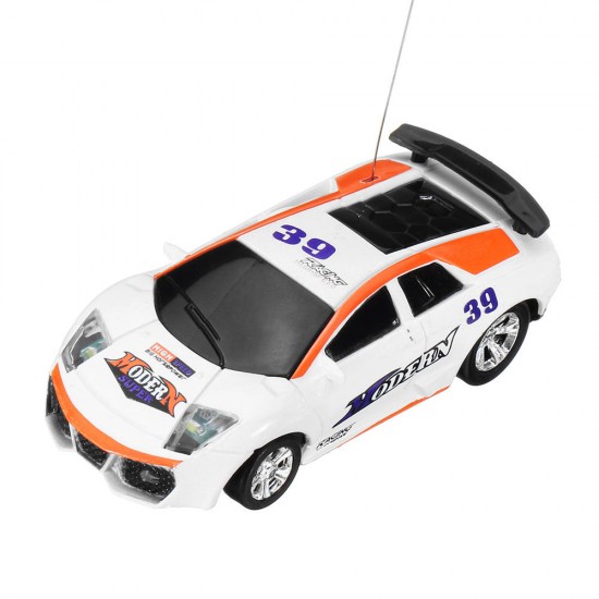 1PC 1/58 Electric Mini Coke Rc Car W/ LED Light Radio Remote Control Micro Racing Toy Random Color