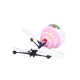 Mini RC Infraed Induction Helicopter Flying Birthday Cake Flashing Light Toys for Kids