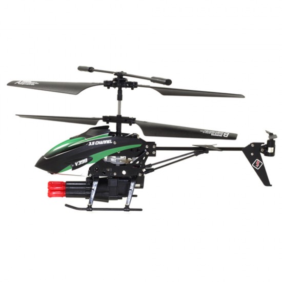 WLtoys V398 3.5CH Infrared Control RC Helicopter Launching Shooting Helicopter Toy