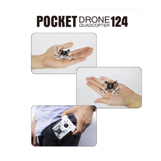 FQ777-124 Pocket Drone 4CH 6Axis Gyro Drone Quadcopter With Switchable Controller  RTF