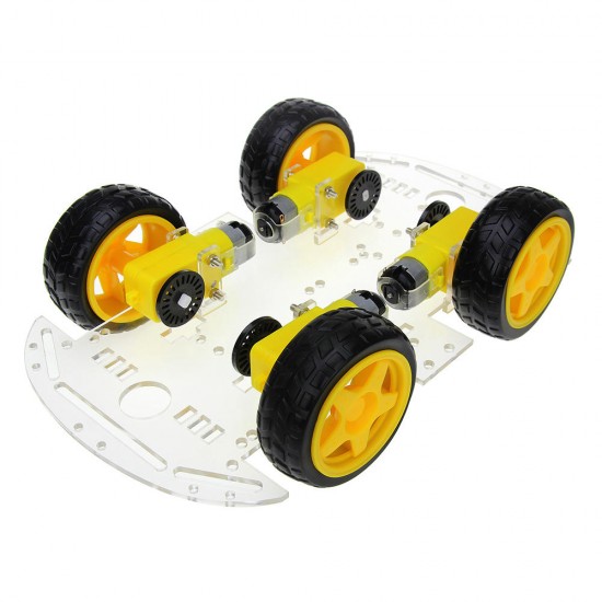 DIY 4WD Double-Deck Smart Robot Car Chassis Kits with Speed Encoder