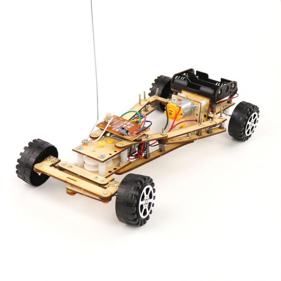 DIY Educational Electric Remote Control Damping Differential Car Scientific Invention Toys