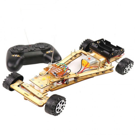 DIY Educational Electric Remote Control Damping Differential Car Scientific Invention Toys