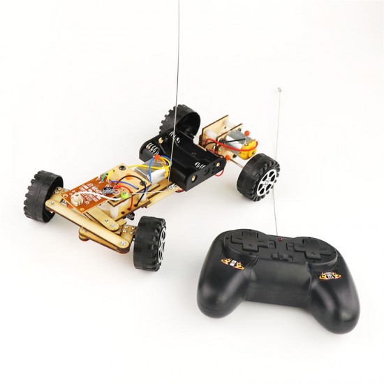 DIY Educational Electric Remote Control Robot Car Scientific Invention Toys