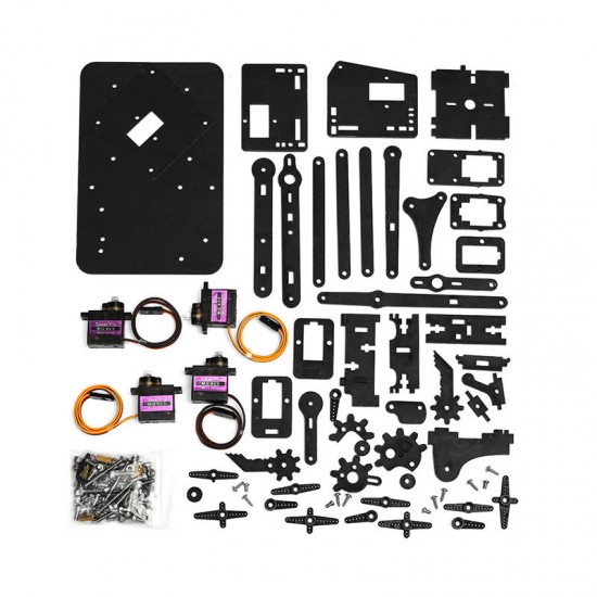 4DOF Assembling Acrylic Mechine Robot Arm with MG90S Metal Gear Servo For Robot DIY 4DOF Assembling Acrylic Mechine Robot Arm with MG90S Metal Gear Servo For Robot DIY
