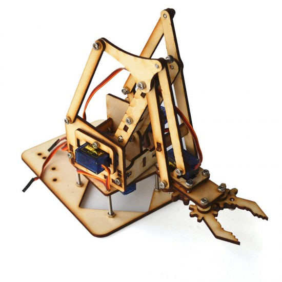 4DOF Wood Arm Mechanical Robot Arm Kit with SG90 Servo for Arduino 4DOF Wood Arm Mechanical Robot Arm Kit with SG90 Servo for Arduino