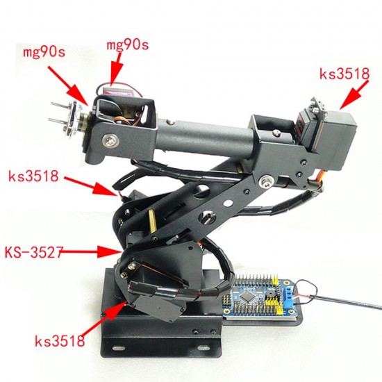 6DOF Metal RC Robot Arm abb Industrial Robot Arm With 6 Servo For Arduino/Bluetooth Control