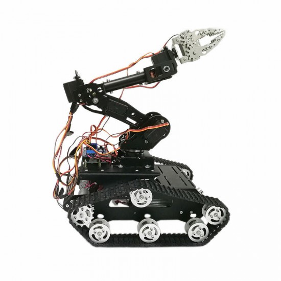 6DOF WiFi Arduino Smart Robot Tank Chassis With Arm Clawer 7 Servos 6DOF WiFi Arduino Smart Robot Tank Chassis With Arm Clawer 7 Servos
