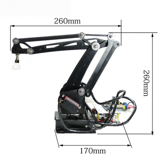 Arduino Pump All-metal RC Robot Arm 270° Rotation Educational Kit With Digital Servo