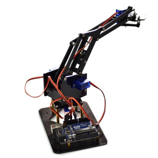 DIY STEAM Arduino Smart RC Robot Arm Acrylic Educational Kit With Servos