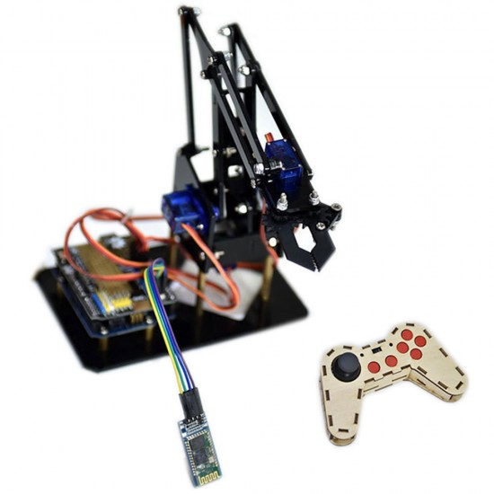 DIY STEAM Arduino Smart RC Robot Arm Acrylic Educational Kit With Servos