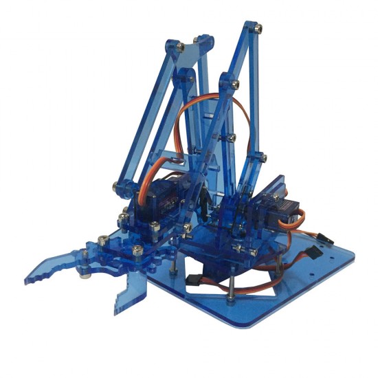 Mearm DIY Mini Colorful Industrial Robot Arm Rotating Mechanical Acrylic Pocket Robotic Arm