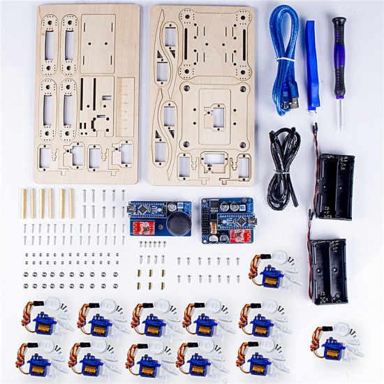 SunFounder SF-Crawling V2.0 Remote Control Crawling Quadruped Robot for Arduino Nano SunFounder SF-Crawling V2.0 Remote Control Crawling Quadruped Robot for Arduino Nano