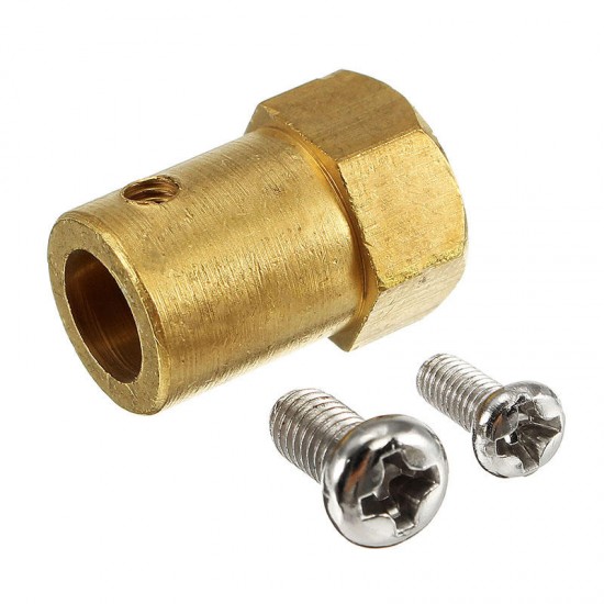 3mm 4mm 5mm 6mm 7mm Hexagonal Copper Coupling Coupler for Robot Car Wheel