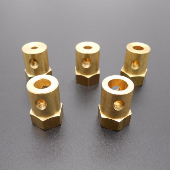 3mm 4mm 5mm 6mm 7mm Hexagonal Copper Coupling Coupler for Robot Car Wheel 3mm 4mm 5mm 6mm 7mm Hexagonal Copper Coupling Coupler for Robot Car Wheel