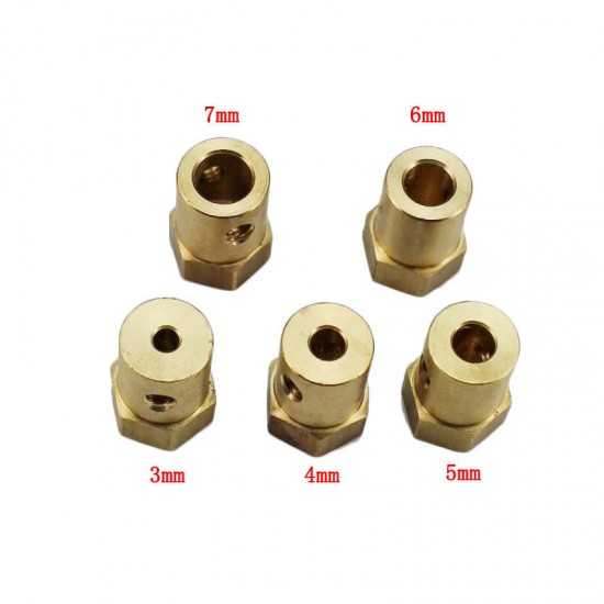 3mm 4mm 5mm 6mm 7mm Hexagonal Copper Coupling Coupler for Robot Car Wheel 3mm 4mm 5mm 6mm 7mm Hexagonal Copper Coupling Coupler for Robot Car Wheel