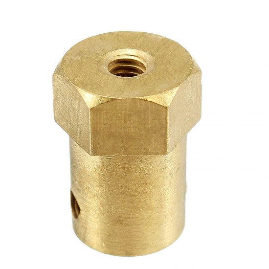 3mm 4mm 5mm 6mm 7mm Hexagonal Copper Coupling Coupler for Robot Car Wheel