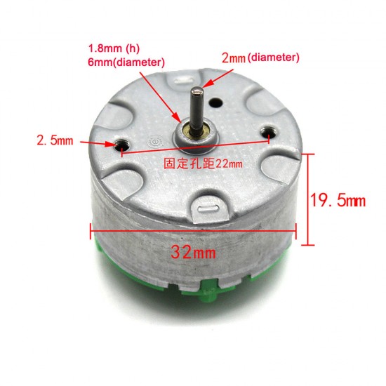 4PCS Feichao 500 DC 6V Gear Motor Long Axis Shaft 7000RPM For DIY RC Robot Models 4PCS Feichao 500 DC 6V Gear Motor Long Axis Shaft 7000RPM For DIY RC Robot Models