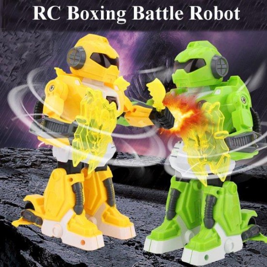 2PCS RC Intelligent Boxing Battle Robot with Light and Music