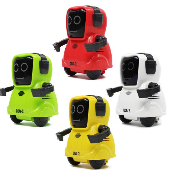 COOBEE Pocket Smart RC Robot Recording Function Freely  Wheeling 360° Rotating Arm Robot Toy Gift