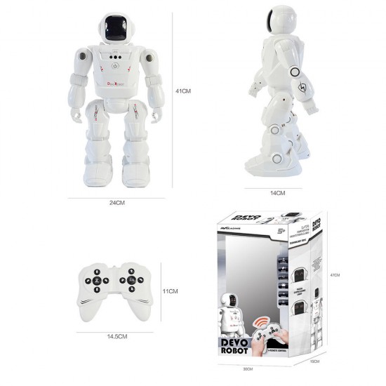 DEVO Robot Smart RC Robot Programmable Infrared Gesture Control Dance LED Expression Robot Toy DEVO Robot Smart RC Robot Programmable Infrared Gesture Control Dance LED Expression Robot Toy