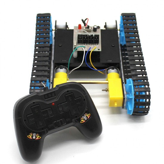 DIY 2.4G 4CH RC Robot Tank Car Educational Kit