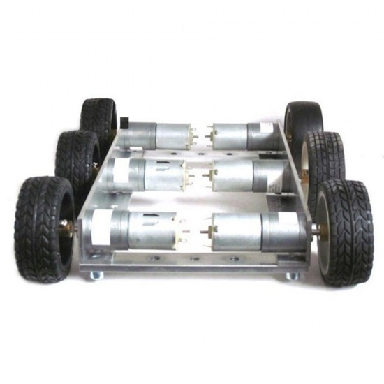 DIY 6WD Metal Smart RC Robot Car Chassis Base Kit With 12V CGM-25-370 Motor DIY 6WD Metal Smart RC Robot Car Chassis Base Kit With 12V CGM-25-370 Motor