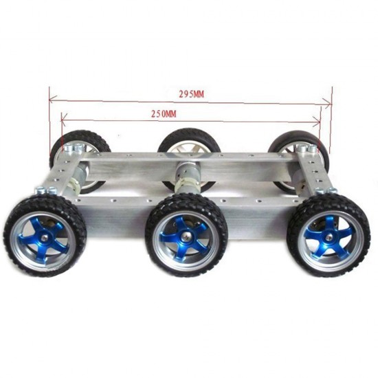 DIY 6WD Metal Smart RC Robot Car Chassis Base Kit With 12V CGM-25-370 Motor DIY 6WD Metal Smart RC Robot Car Chassis Base Kit With 12V CGM-25-370 Motor